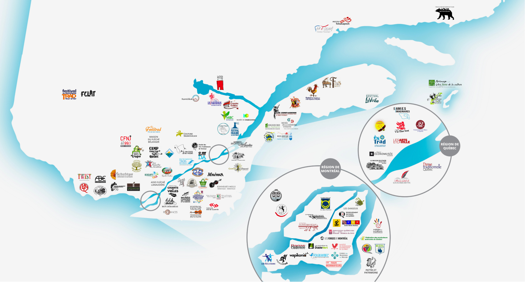 Carte géolocalisation des membres